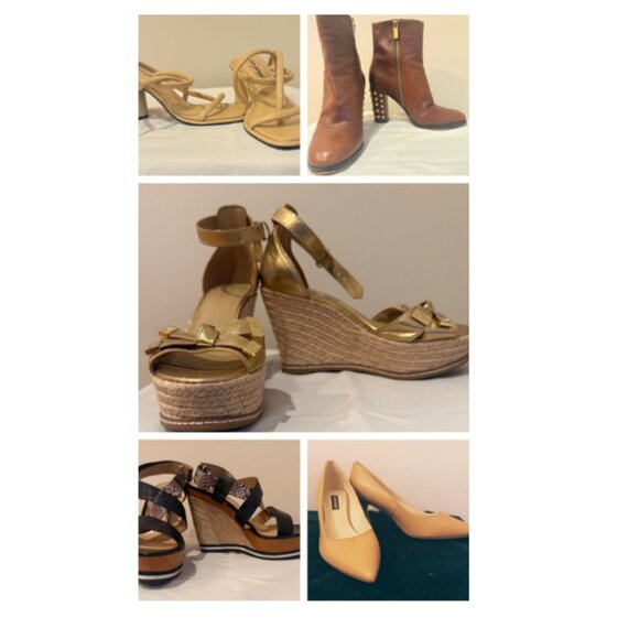 Michael Kors Black Snake Strappy Platform Espadrille Sandals Size Sz 7.5 38M - Picture 4 of 4